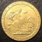 1817 United Kingdom 1 Sovereign - George III 9999 pure Gold Plated Copy Coin 1817 United Kingdom 1 Sovereign - George III 9999 pure Gold Plated Copy Coin