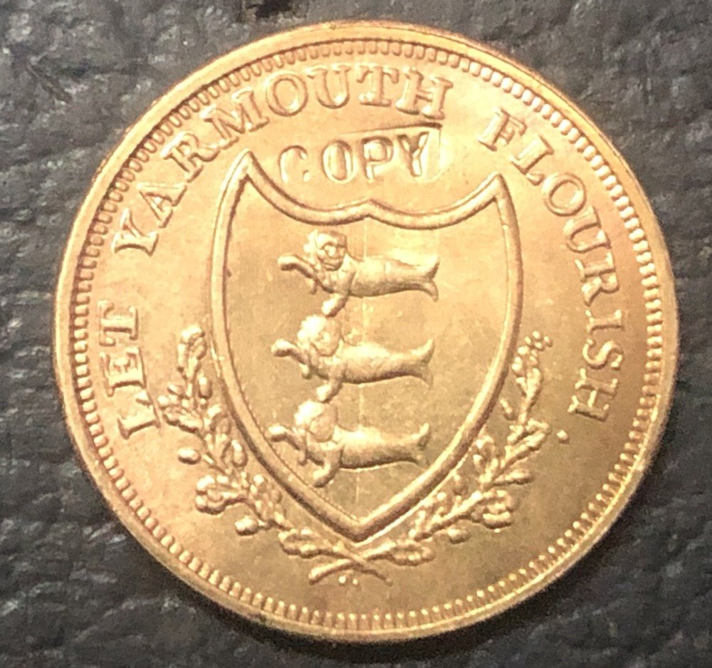 1792 United Kingdom - Conder Tokens half Penny Norfolk / Yarmouth Copper Coin