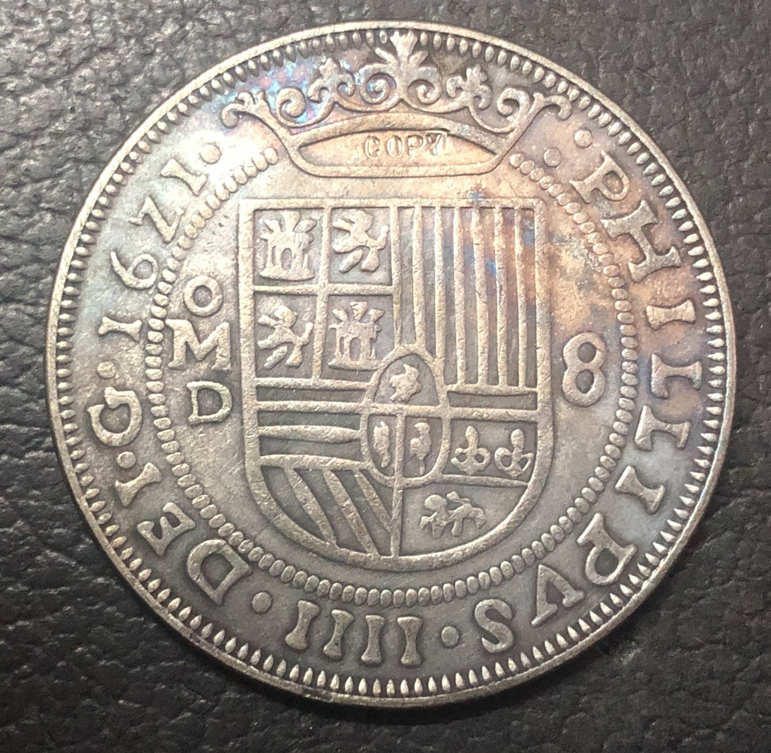 1621 (D) Mexico 8 Reales - Felipe IV Copy Coin