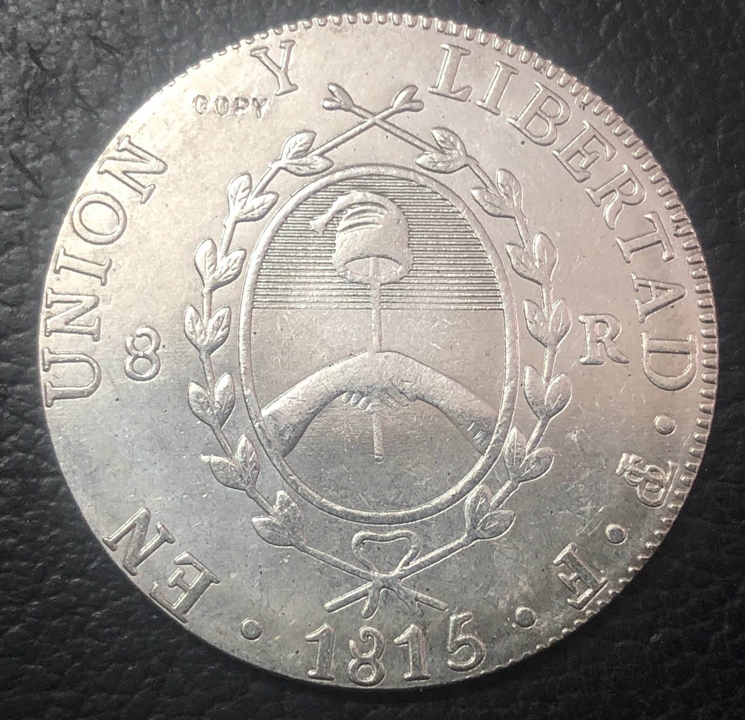 1815 Argentina 8 Reales Provincias del Rio de la Plata Copy Coin