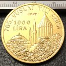 1978 Turkey 1000 Lira Jalaladdin Rumi Gold Copy Coin