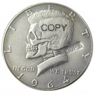 Hobo Creative 1964 Kennedy Silver Half Dollar skull zombie skeleton hand carved Copy Coins Hobo Creative 1964 Kennedy Silver Half Dollar skull zombie skeleton hand carved Copy Coins