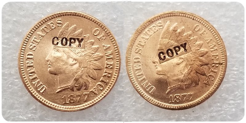 1877 Indian Head Cent Two Face Copy Coin