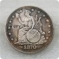 1870 Indian Headdress Dollar Copy Coin No Stamp