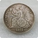 1871 Indian Headdress Dollar Patterns Copy Coin No Stamp 1871 Indian Headdress Dollar Patterns Copy Coin No Stamp