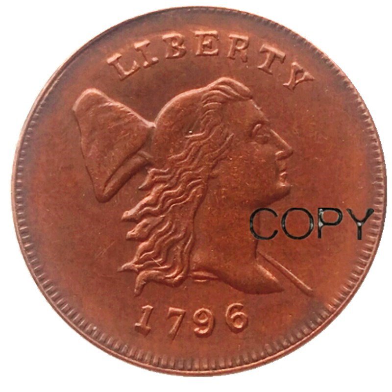1796 Liberty Cap Head Right Half Cents 100% Copper Copy Coins No Stamp