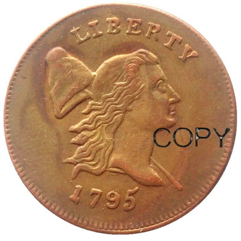 1795 Liberty Capped Head Right Half Cents 100% Copper Copy Coins No Stamp