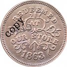 USA Civil War 1863 Copy Coins #17 No Stamp