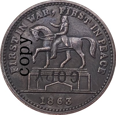USA Civil War 1863 Copy Coins #15 No Stamp