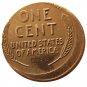 US 1922 Lincoln One Cent Off-Center Error 100% Copper Copy Coin No Stamp