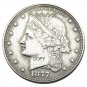 USA 1877 Cornet Head Half Dollar Patterns Silver Plated Copy Coin No Stamp