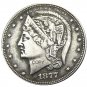 USA 1877 Helmeted Head Half Dollar Patterns Silver Plated Copy Coin No Stamp