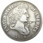 USA 1859 French Head Half Dollar Patterns Silver Plated Copy Coin No Stamp