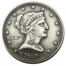 USA 1839 Backward Head Half Dollar Patterns Silver Plated Copy Coin No Stamp