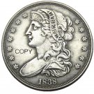 USA 1838 Liberty Facing Left Half Dollar Patterns Silver Plated Copy Coin No Stamp USA 1838 Liberty Facing Left Half Dollar Patterns Silver Plated Copy Coin No Stamp