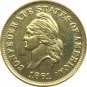 1861 United States Confederate States of America 1 Cent Haseltine Restrike Gold Copy Coins No Stamp