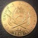 1835 Argentina 8 Escudos Provincias Del Rio De La Plata Gold Copy Coin