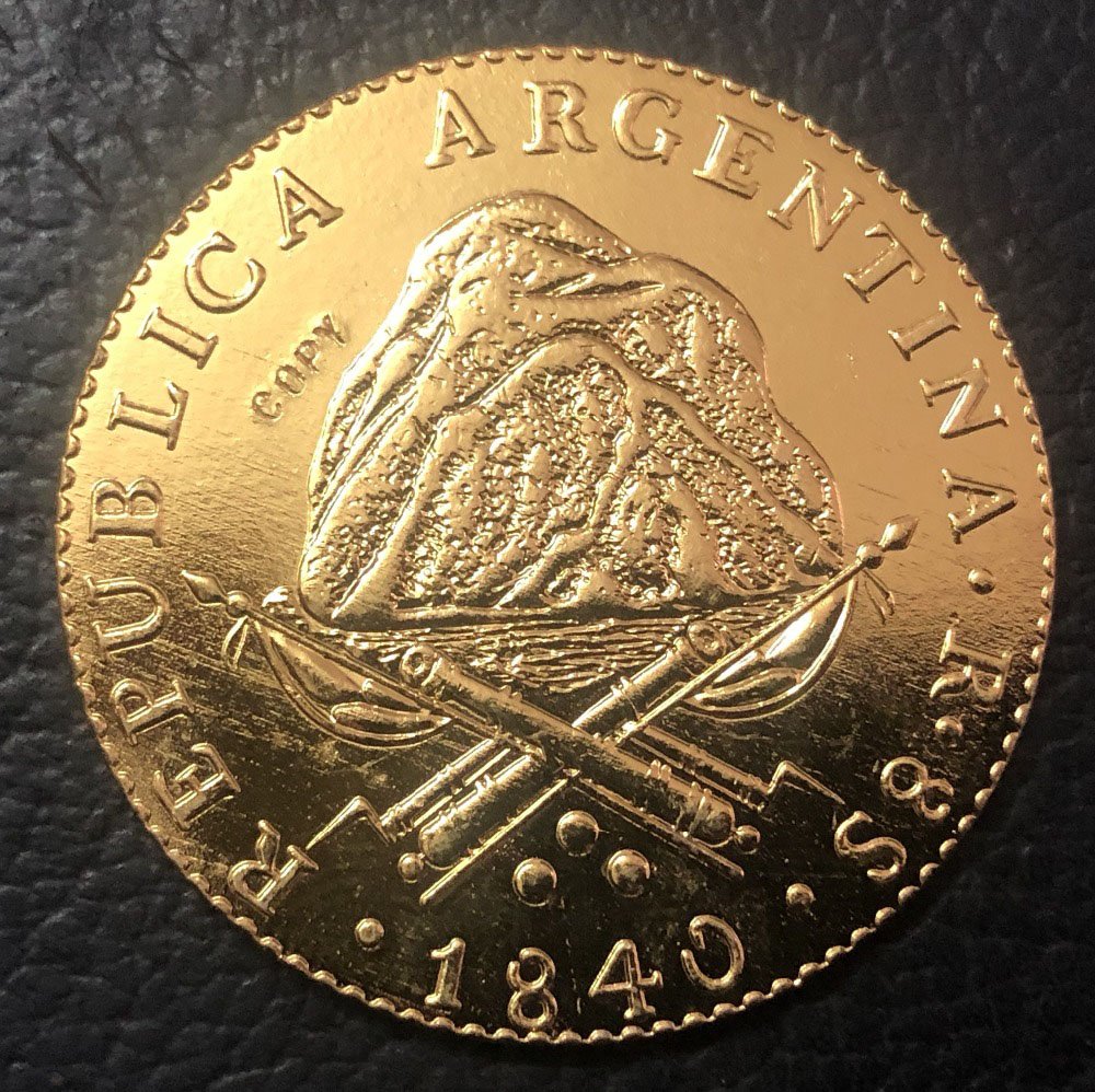Argentina 1840 La Rioja 8 Escudos Gold Copy Coin