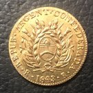Argentina 1843 La Rioja 2 Escudos Gold Copy Coin