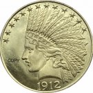 United States Of America 10 Dollars 1912 Liberty Indian Head Eagle Gold Copy Coin United States Of America 10 Dollars 1912 Liberty Indian Head Eagle Gold Copy Coin