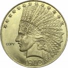 United States Of America 10 Dollars 1910 Liberty Indian Head Eagle Gold Copy Coin