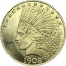 United States Of America 10 Dollars 1908 Liberty Indian Head Eagle Gold Copy Coin United States Of America 10 Dollars 1908 Liberty Indian Head Eagle Gold Copy Coin