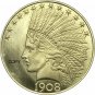 United States Of America 10 Dollars 1908 Liberty Indian Head Eagle Gold Copy Coin