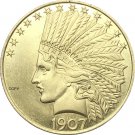 United States Of America 10 Dollars 1907 Liberty Indian Head Eagle Gold Copy Coin United States Of America 10 Dollars 1907 Liberty Indian Head Eagle Gold Copy Coin