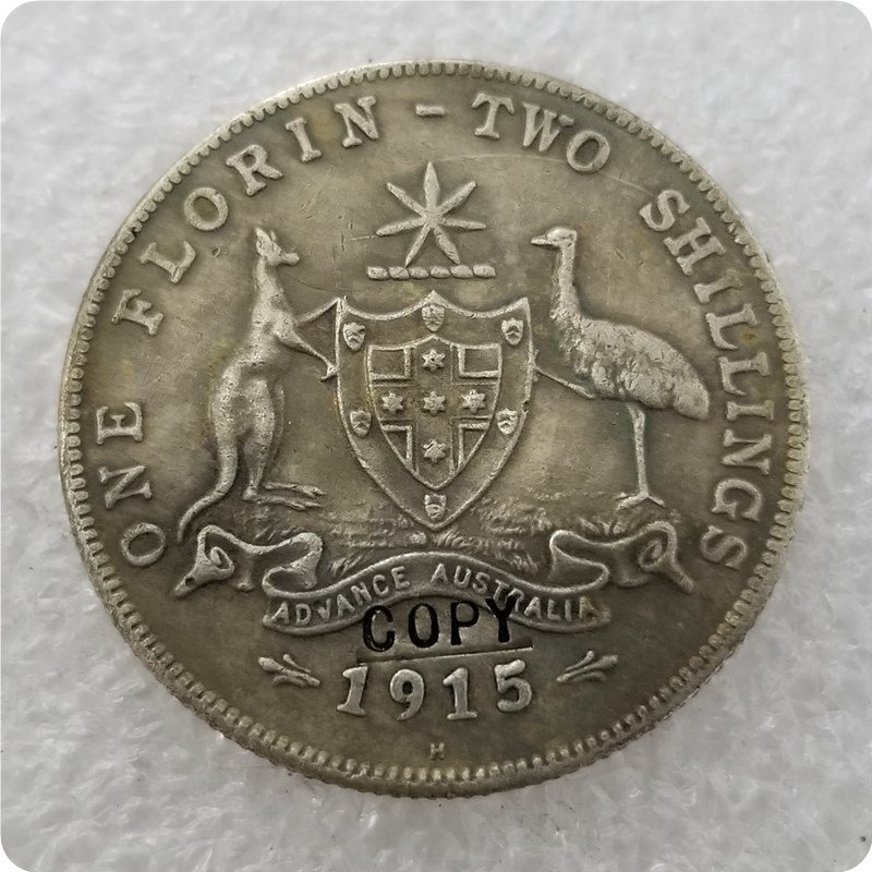 1915-H Australian Florin Copy Coin