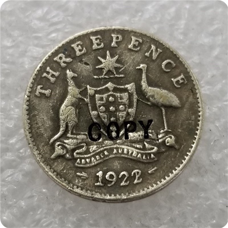 1922/1 Australian Threepence Copy Coin