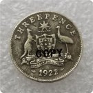 1922/1 Australian Threepence Copy Coin
