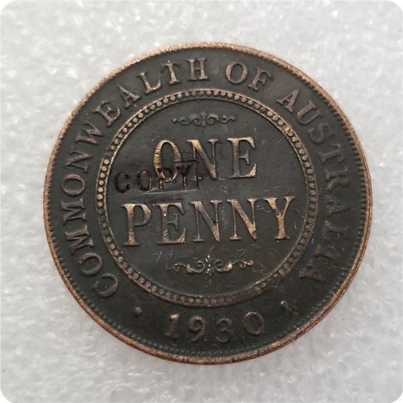 1930 Australian Penny (Circulate) Copy Coin