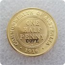 1916-I Australian Half Penny Copy Coin 1916-I Australian Half Penny Copy Coin
