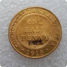 1915-H Australian Half Penny Copy Coin 1915-H Australian Half Penny Copy Coin