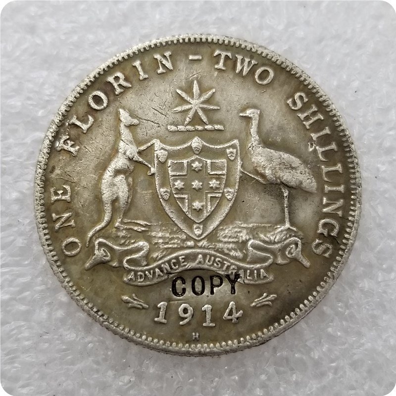 1914-H Australian Florin Copy Coin