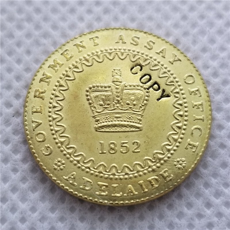 1852 Australia - Colonial 1 Pound - Victoria "Adelaide Pound" South Australia Colony Copy Coin