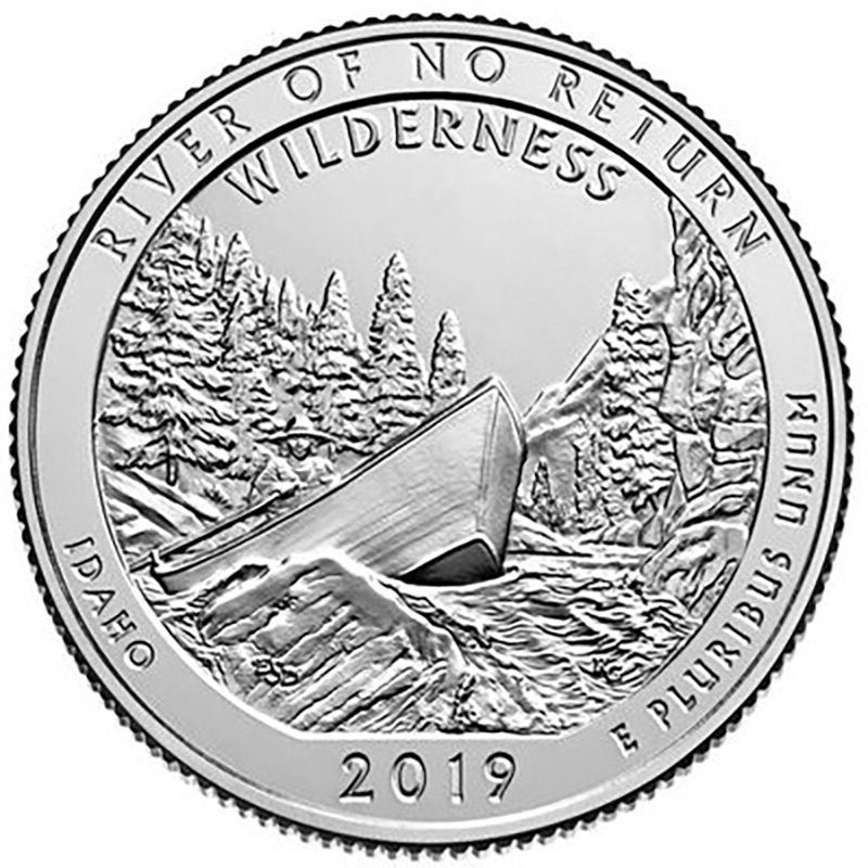 2019 US National Park No.50 Idaho Wilderness Quarter Dollar Commemorative Copy Coin