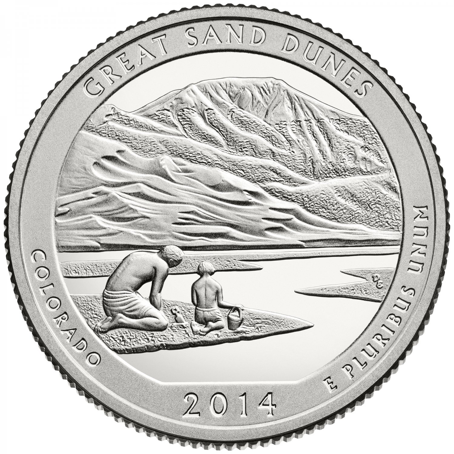 2014 US National Park No.24 Colorado Great Sand Dunes Quarter Dollar Commemorative Copy Coin