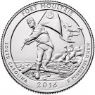 2016 US National Park No.35 South Carolina Fort Moultrie Quarter Dollar Commemorative Copy Coin 2016 US National Park No.35 South Carolina Fort Moultrie Quarter Dollar Commemorative Copy Coin