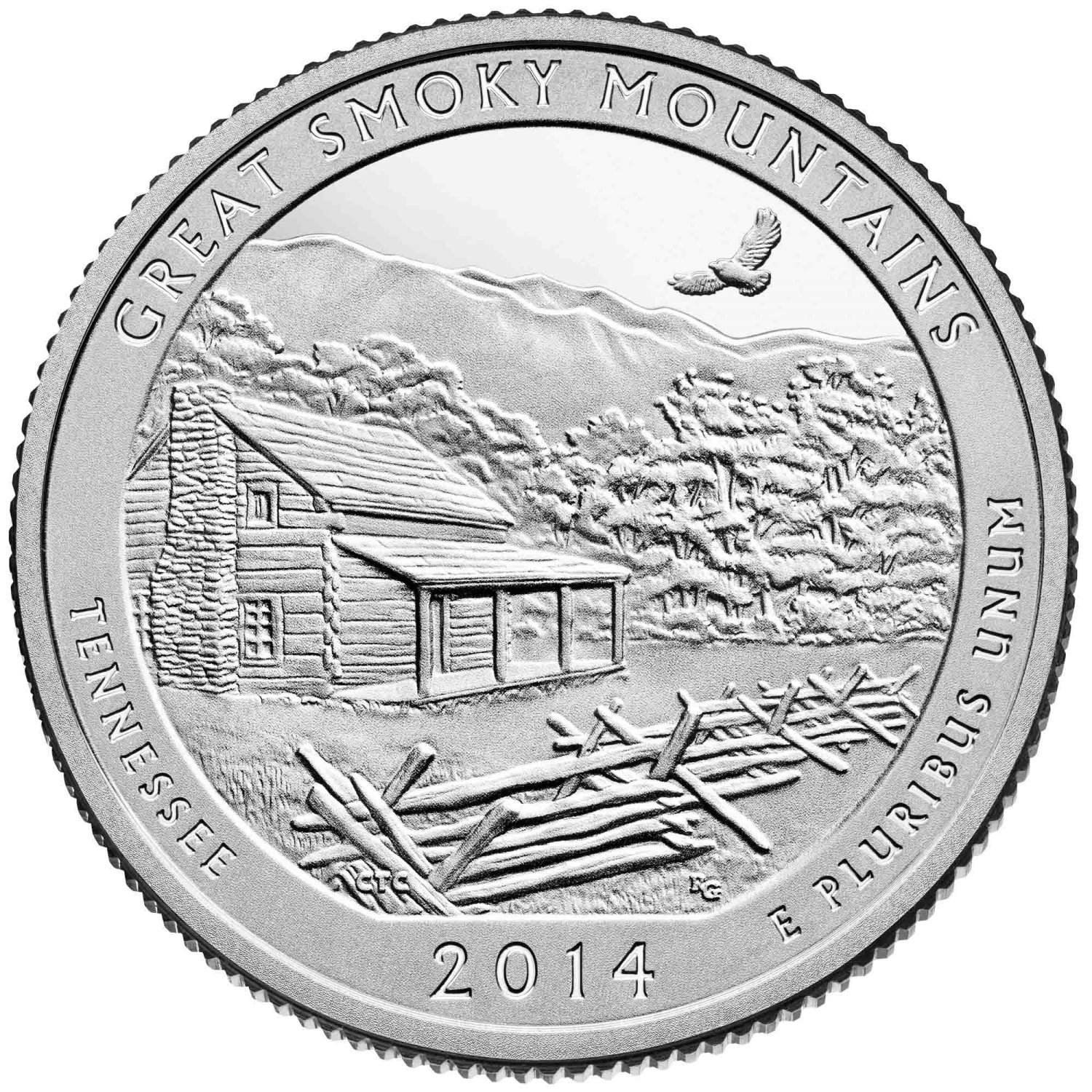 2014 US Tennessee Great Smoky Mountains National Park Quarter Dollar Commemorative Copy Coin