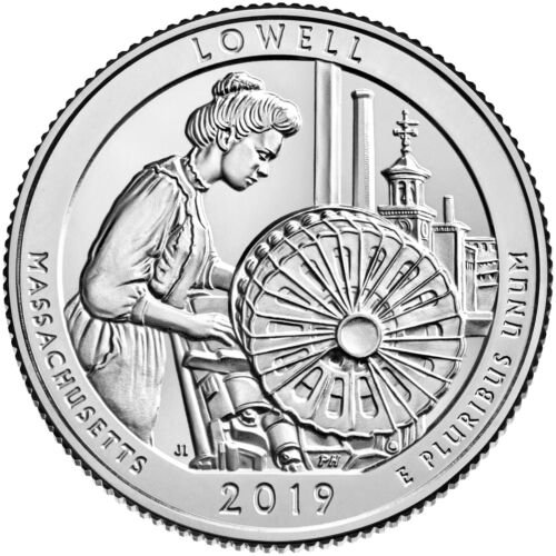 2019 US Massachusetts Lowell National Park Quarter Dollar Commemorative Copy Coin