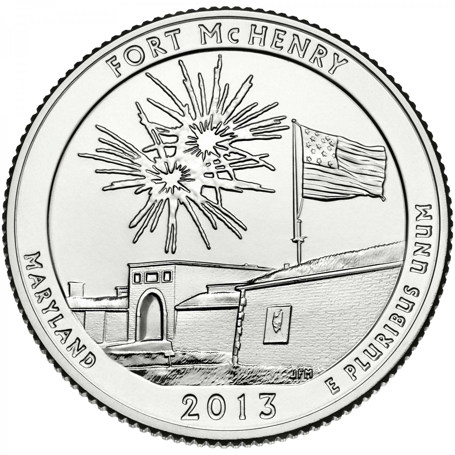 2013 US Maryland Fort McHenry National Park Quarter Dollar Commemorative Copy Coin