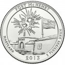 2013 US Maryland Fort McHenry National Park Quarter Dollar Commemorative Copy Coin