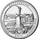 2011 US Pennsylvania Gettysburg National Park Quarter Dollar Commemorative Copy Coin