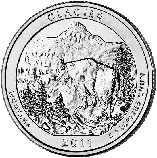 2011 US Montana Glacier National Park Quarter Dollar Commemorative Copy Coin