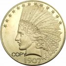 1907 US Ten Dollars Indian Head Eagle Gold Copy Coin 1907 US Ten Dollars Indian Head Eagle Gold Copy Coin