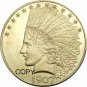 1907 US Ten Dollars Indian Head Eagle Gold Copy Coin