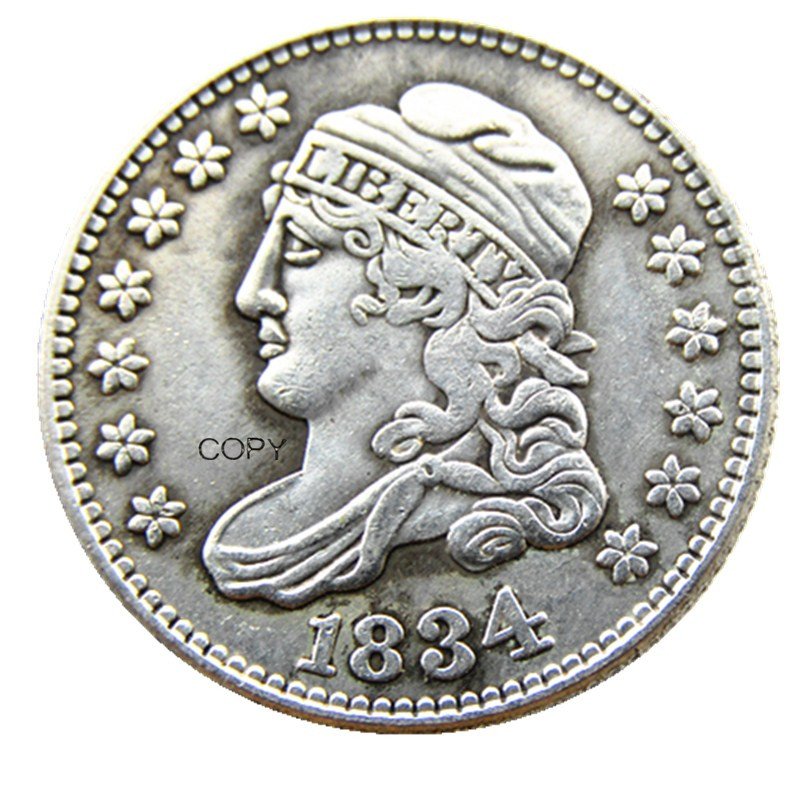 USA 1834 Capped Bust Dime 10C Copy Coins