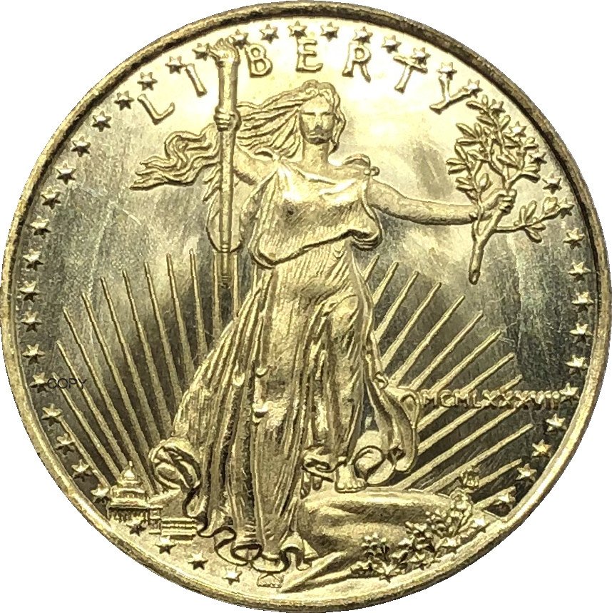 1987 United States 25 Dollar America Eagle Gold Copy Coin