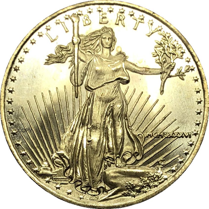 1986 United States 25 Dollar America Eagle Gold Copy Coin